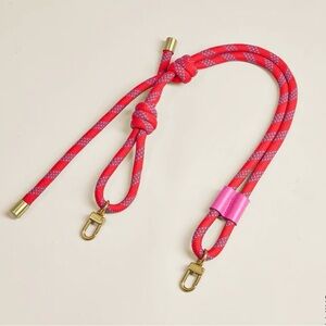 Parker & Thatch Adjustable Rope Bag Strap Shoulder Crossbody pink red